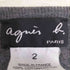 アニエスベー agnes b. PARIS フランス製 コットン クルーネック カーディガン レディース 2