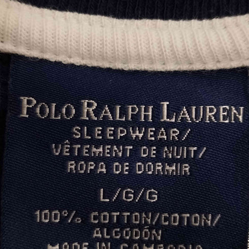 ポロラルフローレン POLO RALPH LAUREN SLEEP WEAR スモールポニー刺繍 サーマル カットソー メンズ import:L