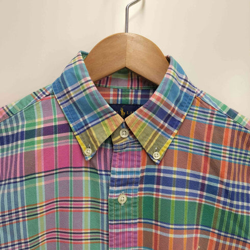 ラルフローレン RALPH LAUREN ポニー刺繍 タータンチェックシャツ メンズ import:XS