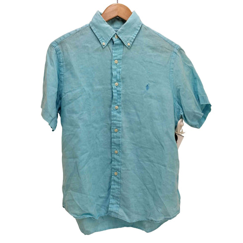 ラルフローレン RALPH LAUREN CLASSIC FIT ポニー刺繍 リネン100 S/S シャツ メンズ import:S