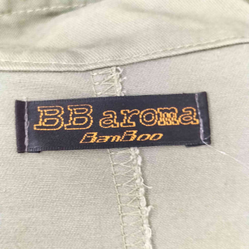 BB AROMA スタッズ加工 刺繍 ワッペン スタンドカラージャケット メンズ