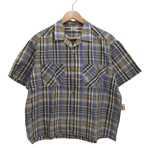 RUZZO S/S オープンカラーチェックシャツ メンズ