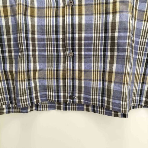 RUZZO S/S オープンカラーチェックシャツ メンズ