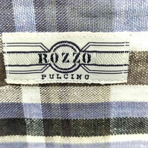 RUZZO S/S オープンカラーチェックシャツ メンズ