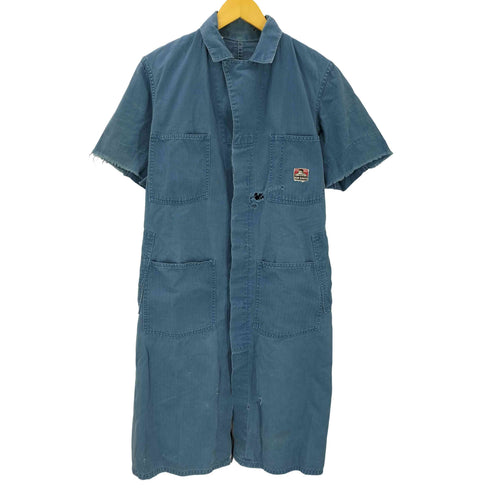 ベンデイビス BEN DAVIS 50s 白タグ hbtショップコート コットンヘリンボーン カットオフ 月桂樹ボタン 比翼 メンズ US:36