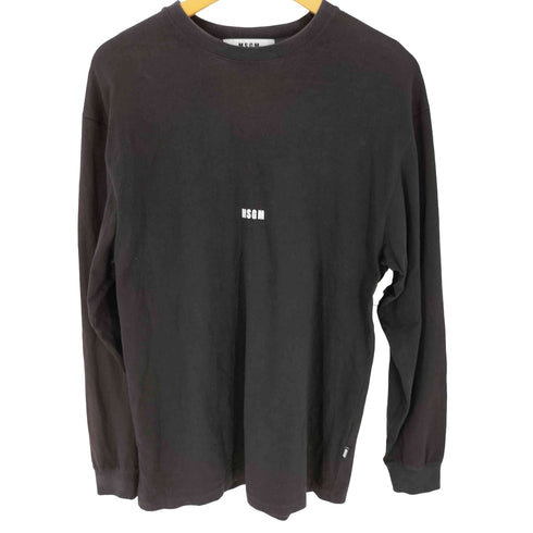 エムエスジーエム MSGM スモールロゴ カレッジプリント クルーネック シャツ メンズ import:XS