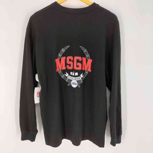 エムエスジーエム MSGM スモールロゴ カレッジプリント クルーネック シャツ メンズ import:XS