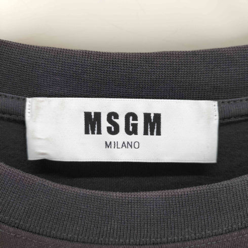 エムエスジーエム MSGM スモールロゴ カレッジプリント クルーネック シャツ メンズ import:XS