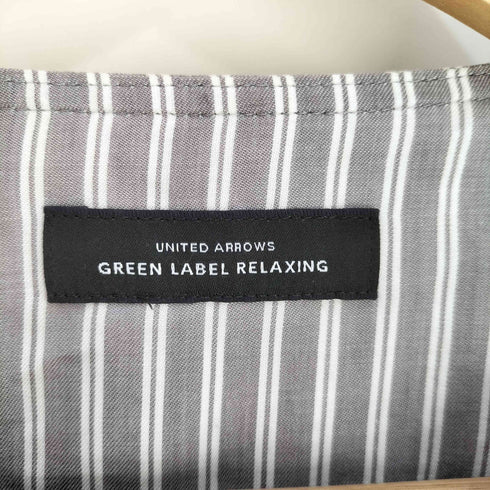 ユナイテッドアローズグリーンレーベルリラクシング UNITED ARROWS green label relaxing CB ノーカラー タック ブラウス レディース FREE