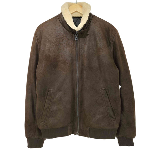 ザラ ZARA B-3 フェイクムートン ジャケット メンズ import:M
