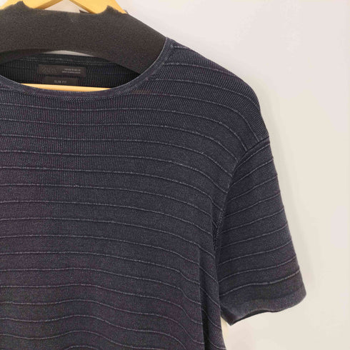 ザラ ZARA WASHED TEXTURED KNIT T-SHIRT ウォッシュド加工 ニット Tシャツ メンズ import:M