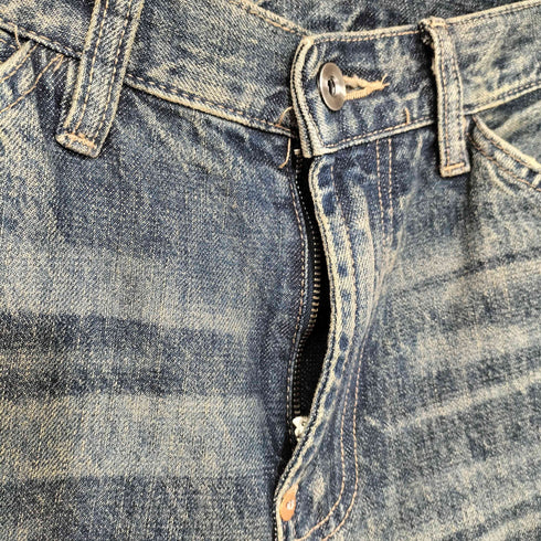 ザラ ZARA RELAXED FIT JEANS ウォッシュド ワイド デニム メンズ 36