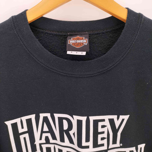 ハーレーダビッドソン HARLEY-DAVIDSON 2017 両面ロゴプリント クルーネックスウェット メンズ import:M