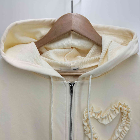 イデム IDEM heart frill hoodie レディース FREE
