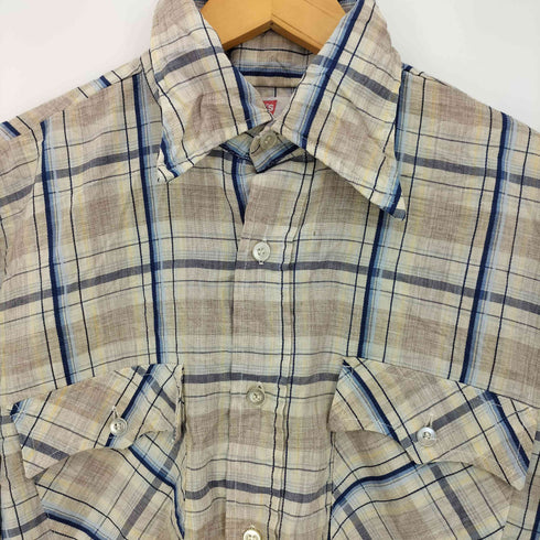 リーバイス Levis 70s チェック 襟芯 フロントダブルポケット L/S シャツ メンズ import:L