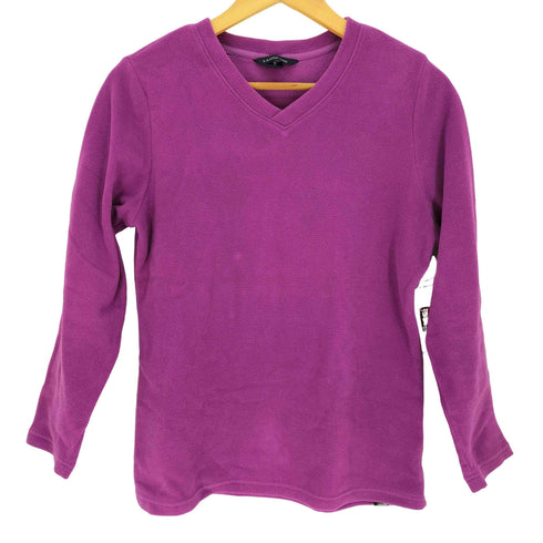 ランズエンド LANDS END 00S POLARTEC ポーラーテック Vネック フリース ロングスリーブ Tシャツ メンズ JPN:M
