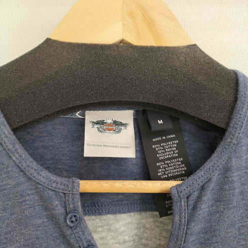 ハーレーダビッドソン HARLEY-DAVIDSON フロントロゴプリント Vネック L/S Tシャツ レディース JPN:M