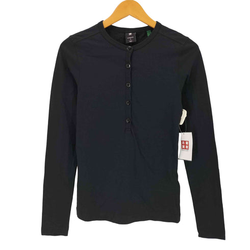 ジースターロー G-STAR RAW ESSENTIAL HENLEY SLIM L/S ヘンリーネック シャツ レディース import:S