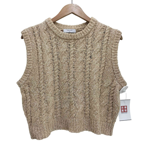 FOLNUA コットン ケーブル ニットベスト メンズ import:M