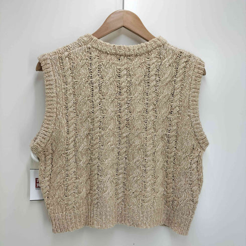 FOLNUA コットン ケーブル ニットベスト メンズ import:M
