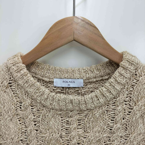 FOLNUA コットン ケーブル ニットベスト メンズ import:M