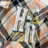 ハーレーダビッドソン HARLEY-DAVIDSON バックラインストーンデザイン チェック L/S シャツ Y2K レディース JPN:S