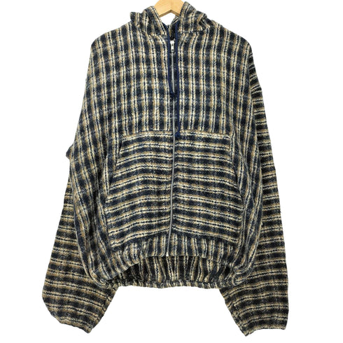 アースラグズ EARTH RAGZ 90s フランネル ジップアップ パーカー メンズ import:L