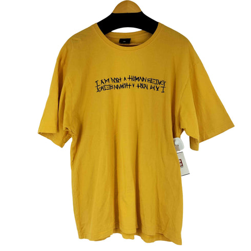 文字プリント S/S クルーネックTシャツ メンズ import:L
