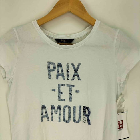 ポロラルフローレン POLO RALPH LAUREN フロント プリント S/S クルーネック Tシャツ レディース import:L