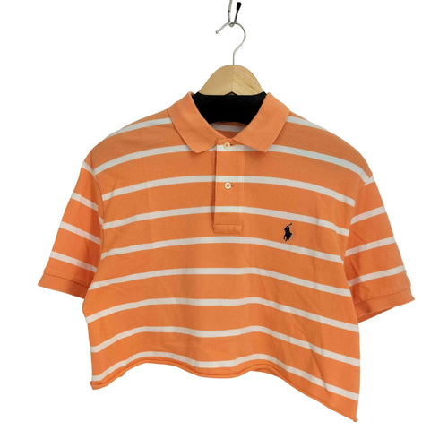 ポロバイラルフローレン Polo by RALPH LAUREN ポニー刺繍 ボーダー S/S ショート丈ポロシャツ レディース