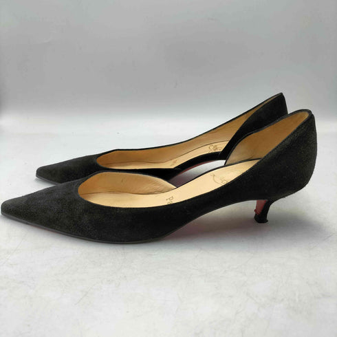 クリスチャンルブタン CHRISTIAN LOUBOUTIN イタリア製 ポインテッドトゥ ベロア パンプス レディース 36