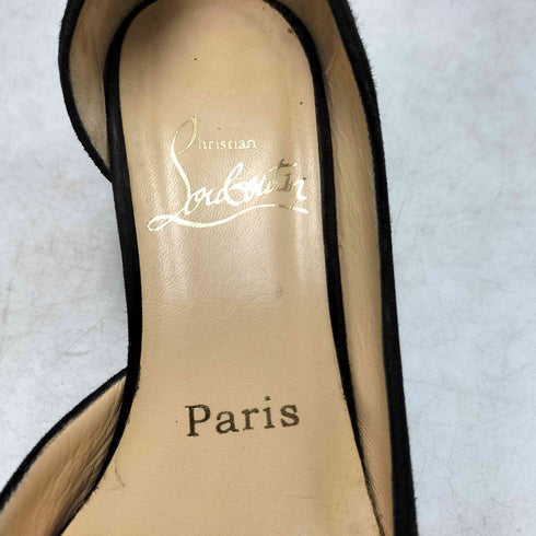 クリスチャンルブタン CHRISTIAN LOUBOUTIN イタリア製 ポインテッドトゥ ベロア パンプス レディース 36