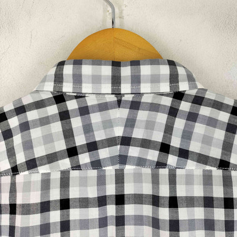 バーバリーブラックレーベル BURBERRY BLACK LABEL ロゴ刺繍 L/S チェックシャツ メンズ JPN:3