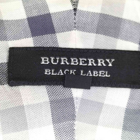 バーバリーブラックレーベル BURBERRY BLACK LABEL ロゴ刺繍 L/S チェックシャツ メンズ JPN:3