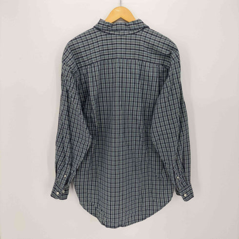 ギャップ Gap 90s インド製 紺タグ OLD マドラスチェック 長袖 シャツ メンズ import:M