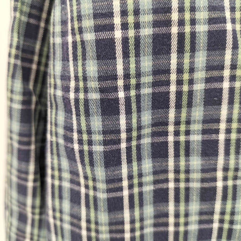 ギャップ Gap 90s インド製 紺タグ OLD マドラスチェック 長袖 シャツ メンズ import:M