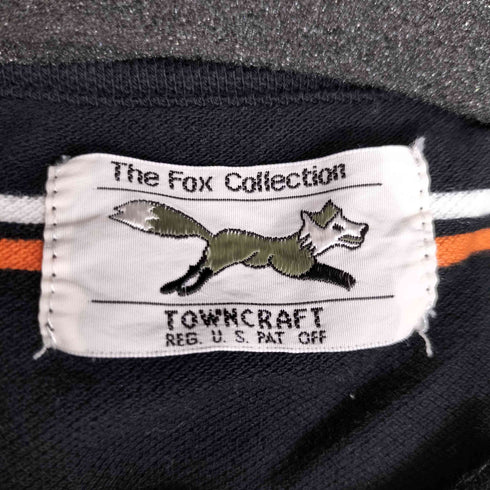 ザフォックスコレクション THE FOX COLLECTION 別注 ボーダー ロゴワッペン ポロシャツ メンズ import:M