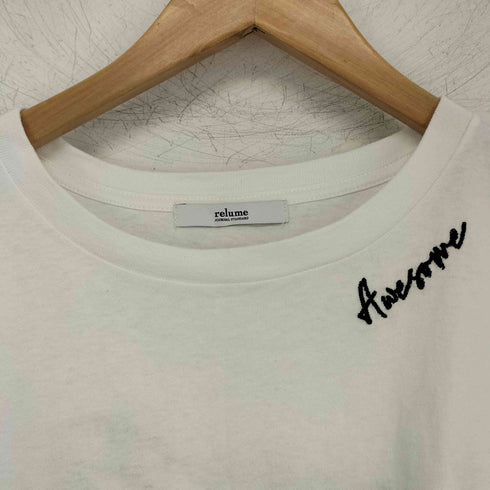 ジャーナルスタンダードレリューム JOURNAL STANDARD relume 刺繍ロゴフレンチTEE レディース F