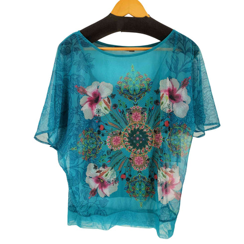 デシグアル Desigual 花柄レースブラウス レディース import:L