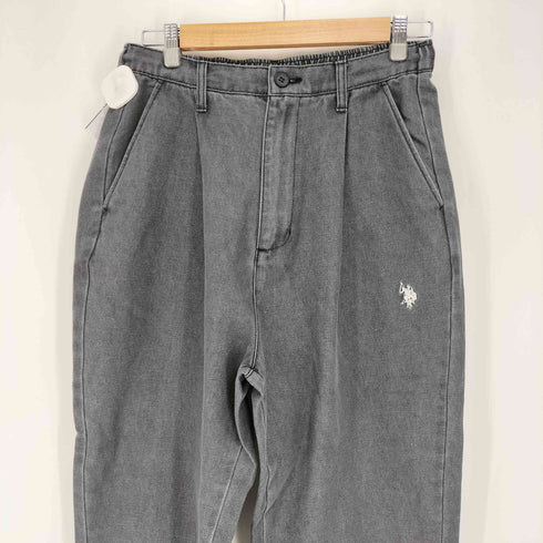 ユーエスポロアッスン U.S.POLO ASSN ワンポイント ロゴ 刺繍 デニム ツイル バルーン ワイドパンツ メンズ M