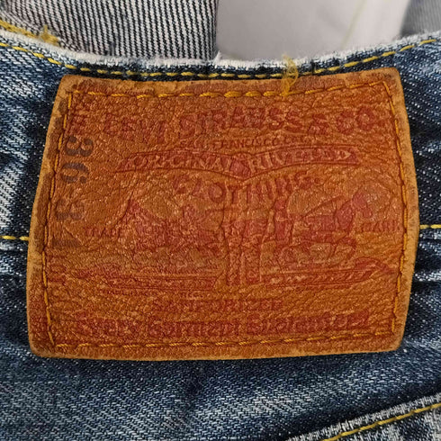 リーバイス Levis 00S 05年製 504 ボタン裏J41 レザーパッチ ストレート デニム メンズ 36-34