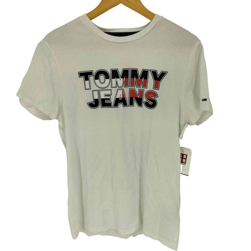 トミージーンズ tommy jeans ロゴプリントクルーネックTシャツ レディース import:M
