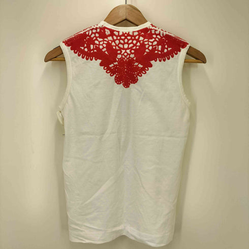 タオコムデギャルソン tao COMME des GARCONS 07SS フロッキー フラワーレースデザイン UネックTシャツ AD2006 レディース