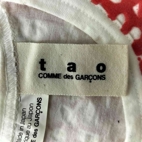 タオコムデギャルソン tao COMME des GARCONS 07SS フロッキー フラワーレースデザイン UネックTシャツ AD2006 レディース