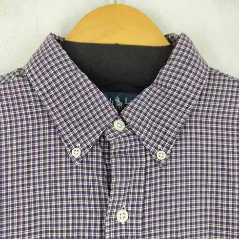 ラルフローレン RALPH LAUREN 90S スモールポニー刺繍 SLIM FIT L/S BDチェックシャツ メンズ JPN:L