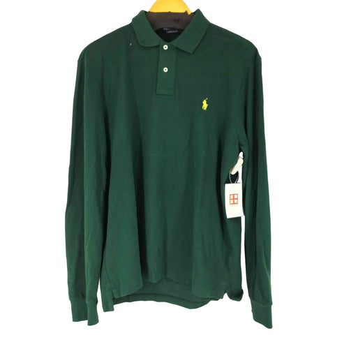 ポロラルフローレン POLO RALPH LAUREN スモールポニー刺繍 CUSTOM SLIM FIT L/S ポロシャツ メンズ JPN:L