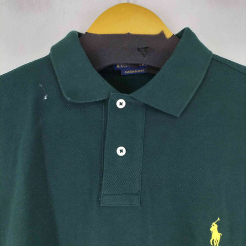 ポロラルフローレン POLO RALPH LAUREN スモールポニー刺繍 CUSTOM SLIM FIT L/S ポロシャツ メンズ JPN:L