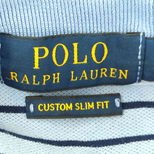 ポロラルフローレン POLO RALPH LAUREN スモールポニー刺繍 CUSTOM SLIM FIT S/S ボーダー ポロシャツ メンズ JPN:L