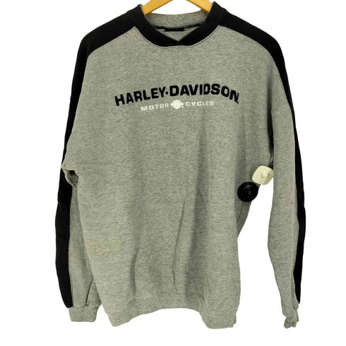 ハーレーダビッドソン HARLEY-DAVIDSON 90S USA製 ロゴ刺繍 プルオーバー スウェット メンズ import:L