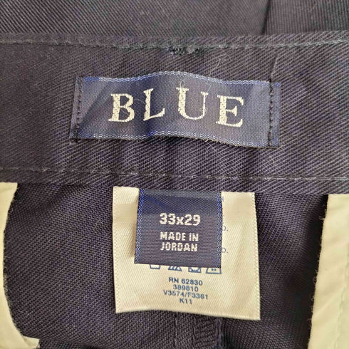 BLUE 1タック コットンパンツ メンズ 33X29